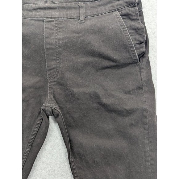 H&M Overalls Womens 10 Black Stretch Denim Bib Adjustable Straps Skinny Pockets - Picture 5 of 14